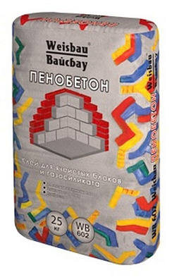 Клей для пено-газобетонов Вайсбау WB602 (ПЕНОБЕТОН)