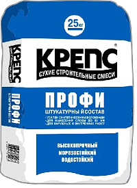 Штукатурный состав Крепс на цементной основе Профи