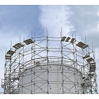 Фасадные хомутовые леса