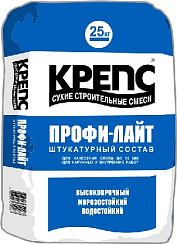 Штукатурный состав Крепс на цементной основе Профи-лайт